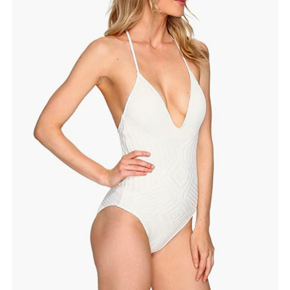 Polo Ralph Lauren Sahara Crochet Plunge X-Back Swim One-Piece Size S NWT - Picture 8 of 9